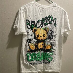 Broken Dreams Bear Design T Shirt